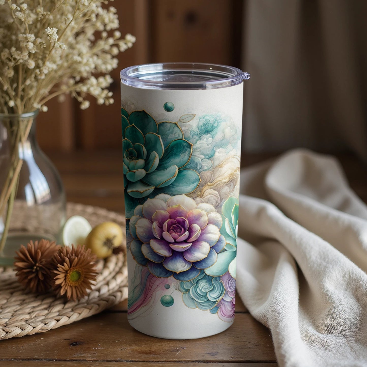 Beautifully Designed Floral Travel Cup for Daily Use