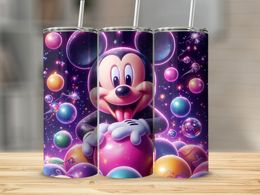 Colorful Character Space Bubbles Design Tumbler