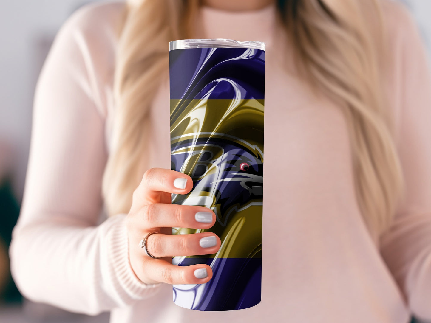Baltimore Ravens Flag with Swirls Team Tumblers
