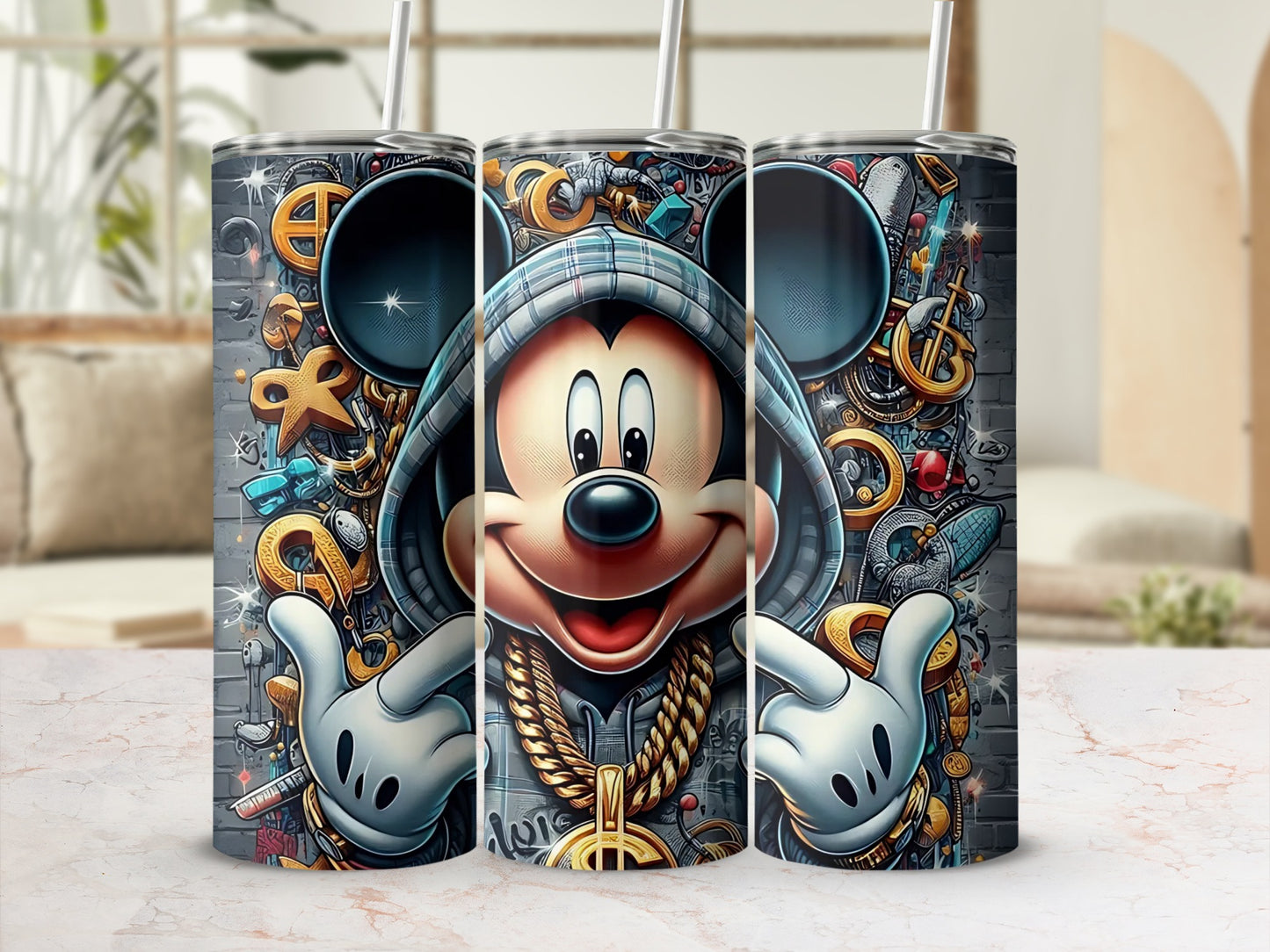 Colorful Graffiti Style Cartoon Character Tumbler