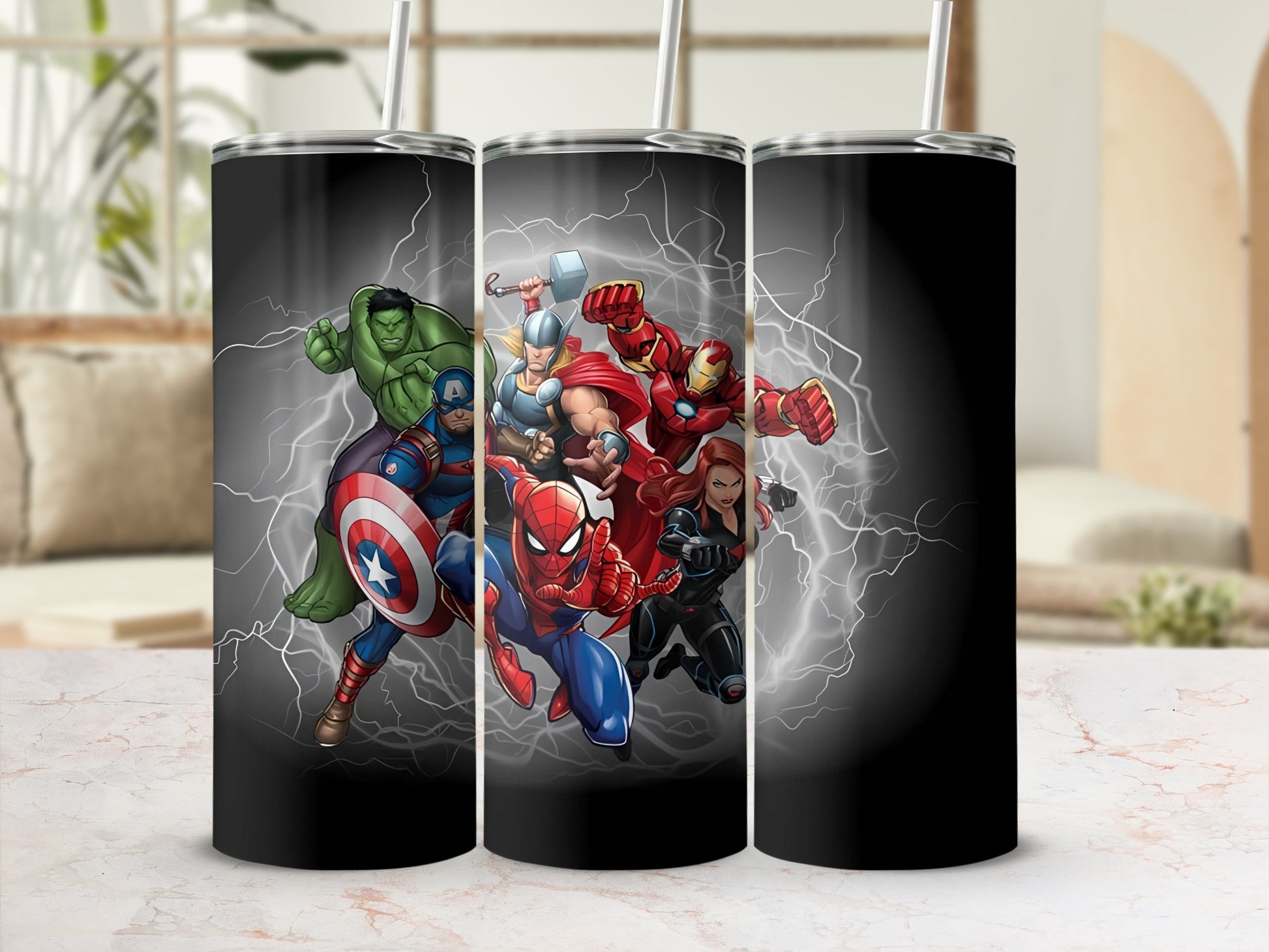 Marvel Superhero Team Stainless Steel Tumbler 20 oz