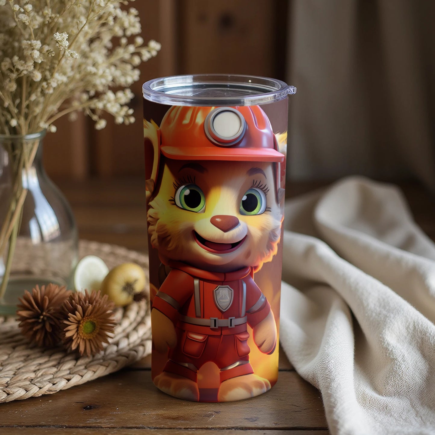 Cartoon canine red helmet uniform design tumbler product type
Tumbler
Character tumbler
Canine character
Red helmet design
Animated graphic
Kids drinkware
Gift idea
Birthday present
Cute design
Puppy themed
Drink container
Beverage holder
Unique tumbler
Cartoon dog
Travel cup
Fun accessory
Graphic tumbler
Kids merchandise
Headlamp helmet
Animal character