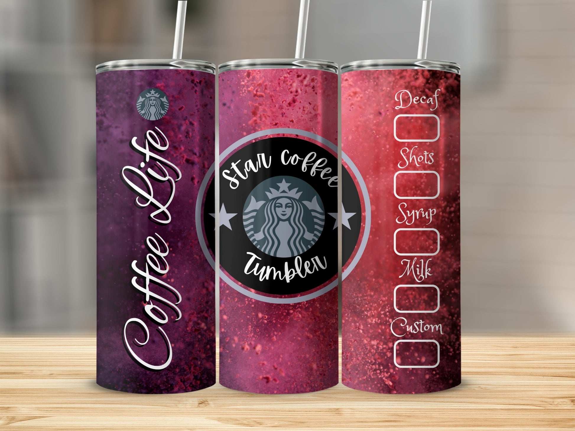 Star Coffee Life Design Customizable Coffee Tumbler