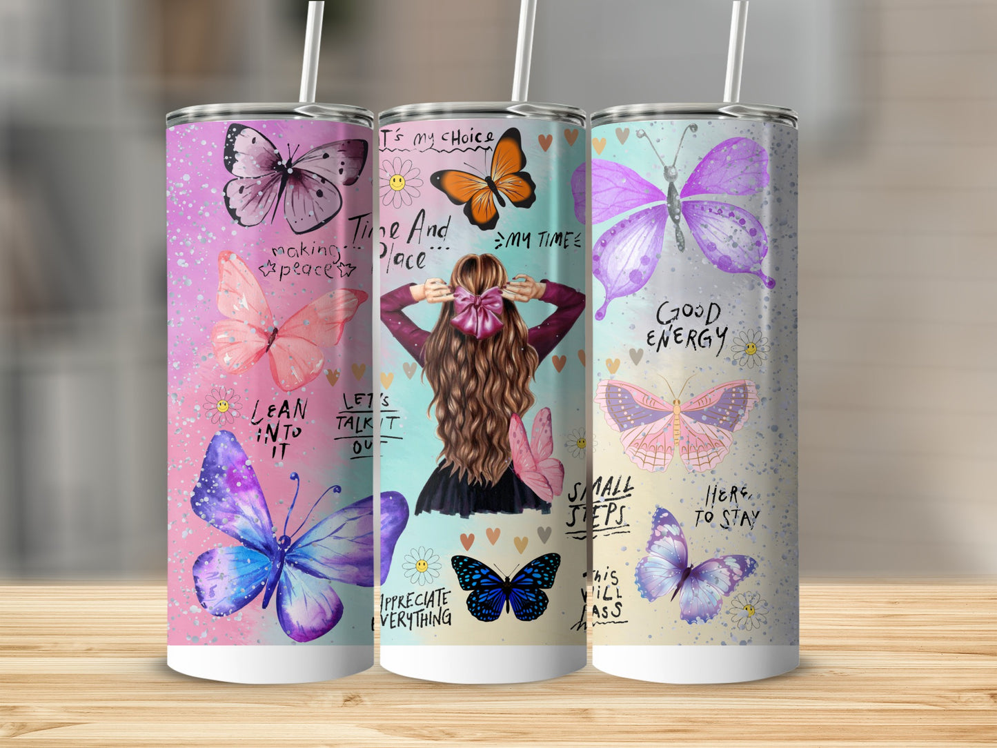 Colorful Butterfly and Motivational Art Tumblr