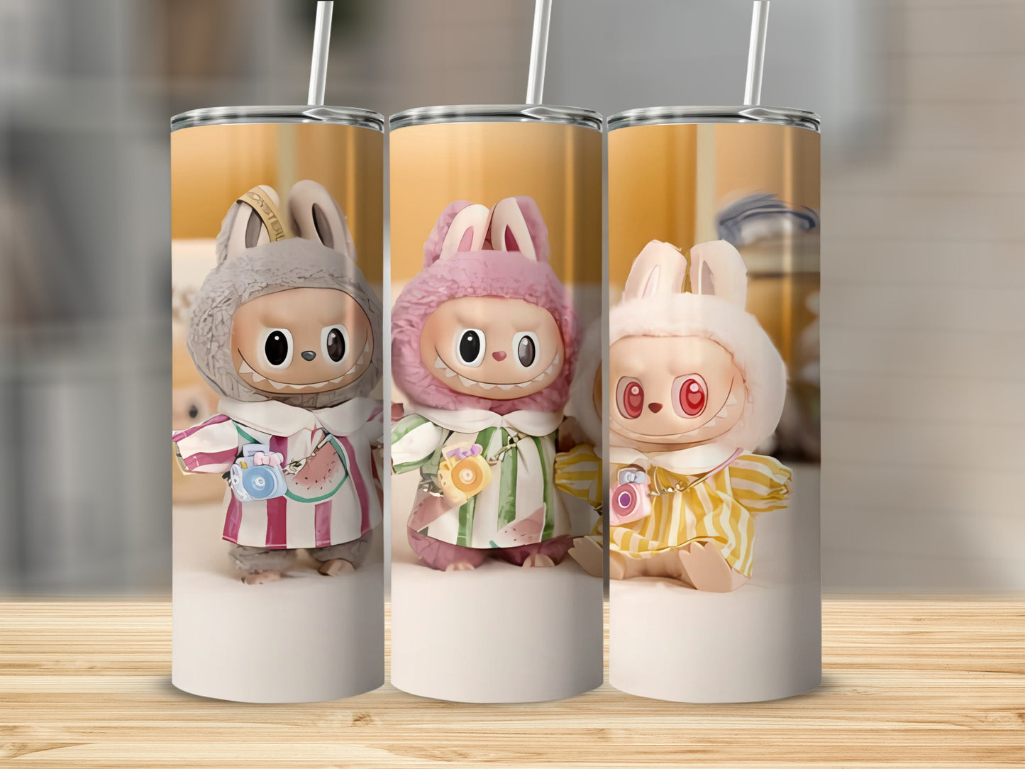 Adorable Bunny Character Design Insulated Tumbler