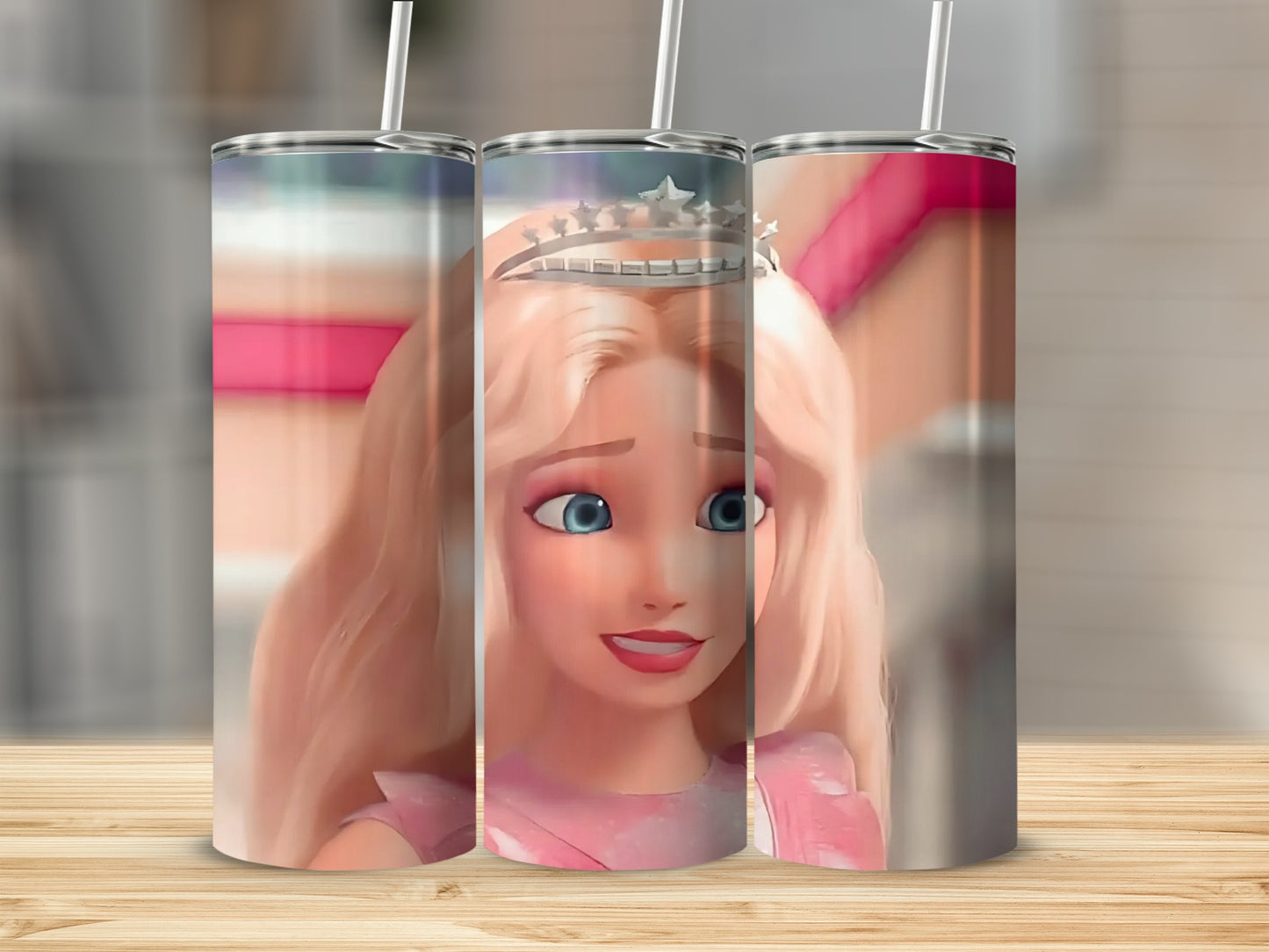 Blonde Barbie With Silver Crown Glamour Shot Tumblers