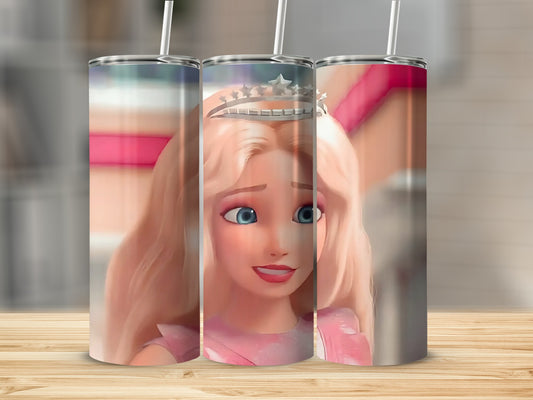 Blonde Barbie With Silver Crown Glamour Shot Tumblers
