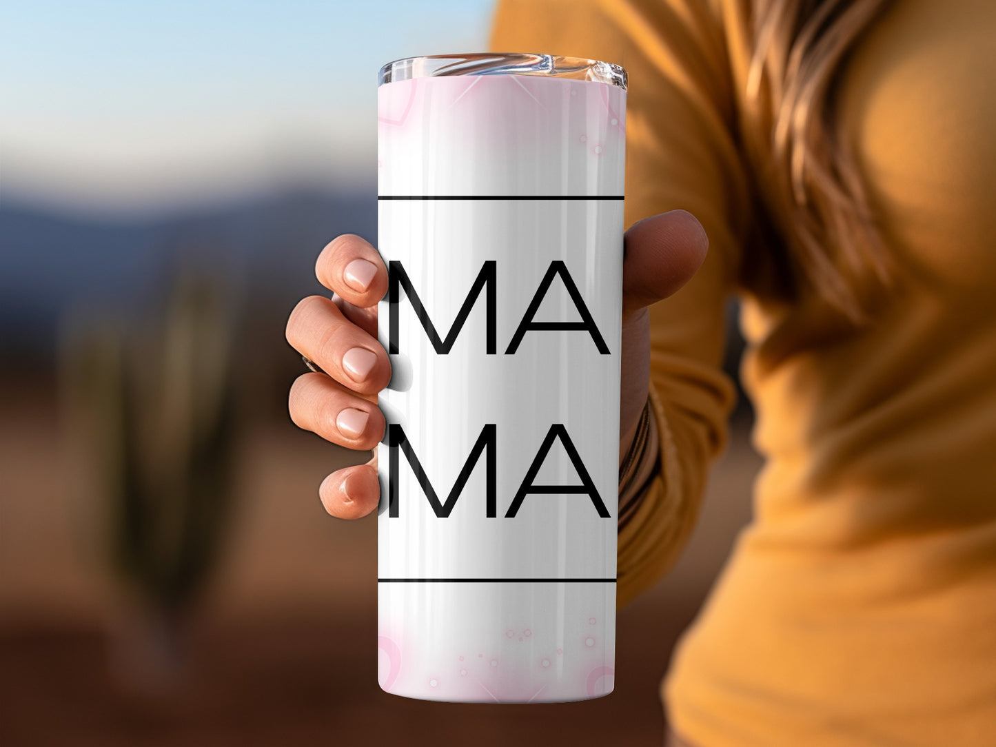 Stylish Tall White 'MAMA' Insulated Drinkware for Moms
