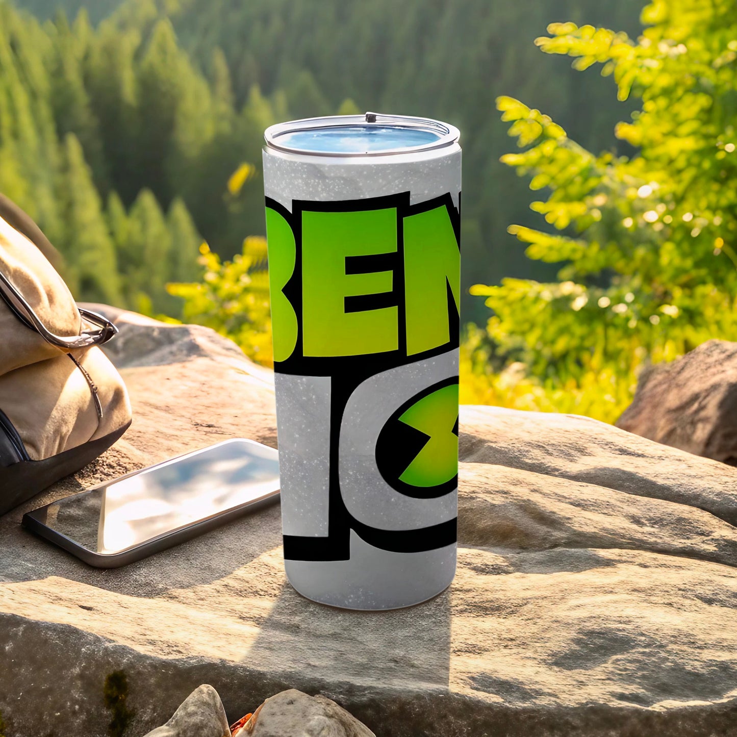 Ben 10 inscribed outdoor tumbler for eco-conscious adventurers
