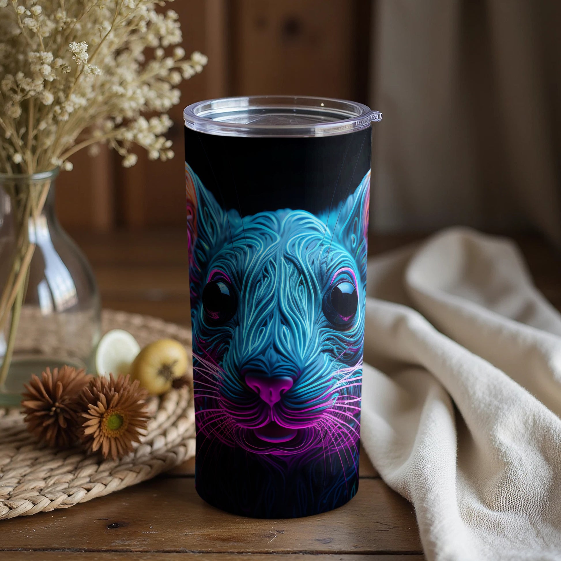 Neon Feline Abstract Design Vibrant Glow Tumbler product type
Tumbler, Feline, Cat, Abstract, Neon, Glow, Vibrant, Artistic, Psychedelic, Animal, Drinkware, Giftidea, Unique, Cool, Art, Design, Modern, Style, Blackbackground, SciFi