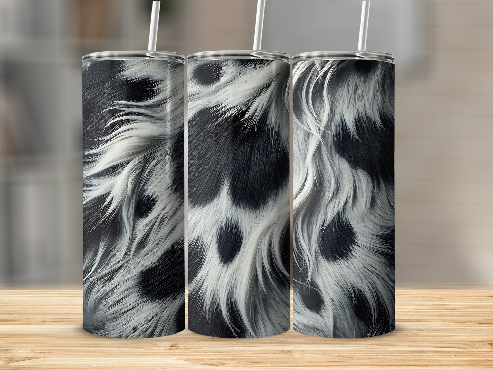 Black White Fuzzy Spotted Pattern product type