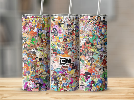 Colorful Cartoon Network Character Collage Tumbler