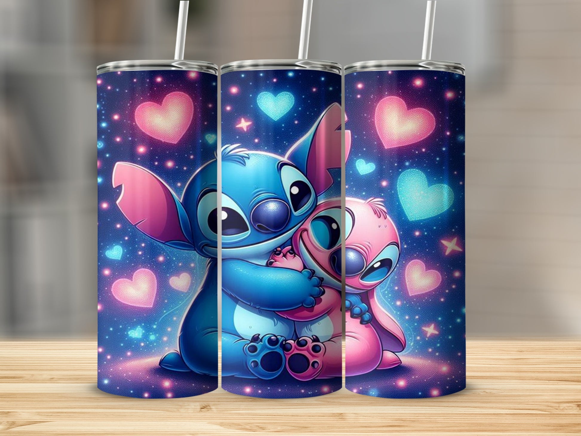 Cute Hearts and Creatures Themed Tumbler Product