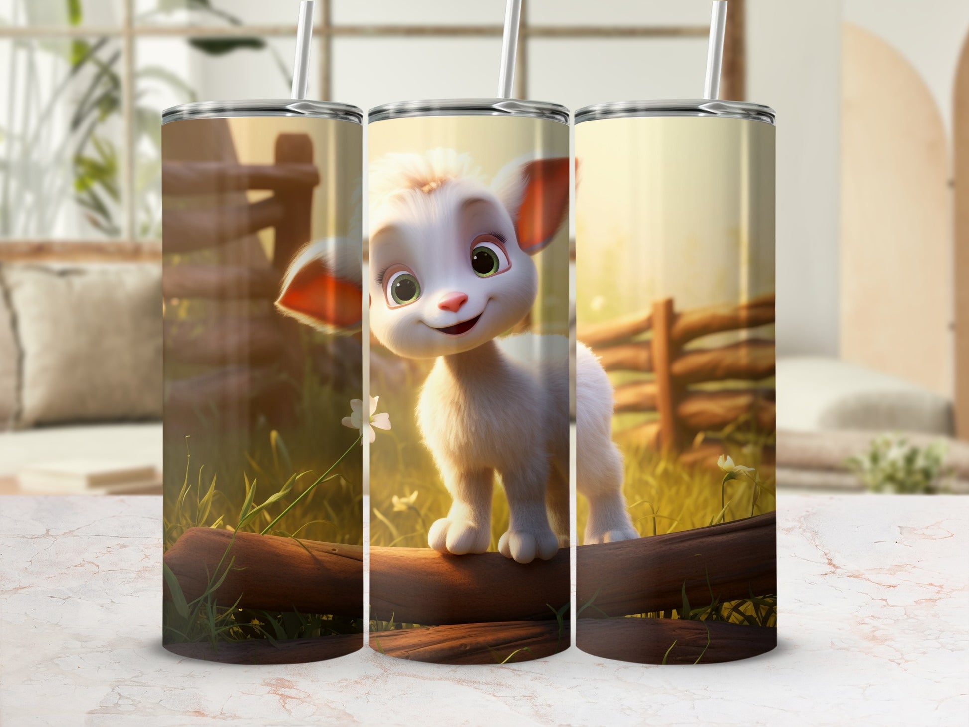 Cute Baby Animal Design Insulated Drinkware Tumbler