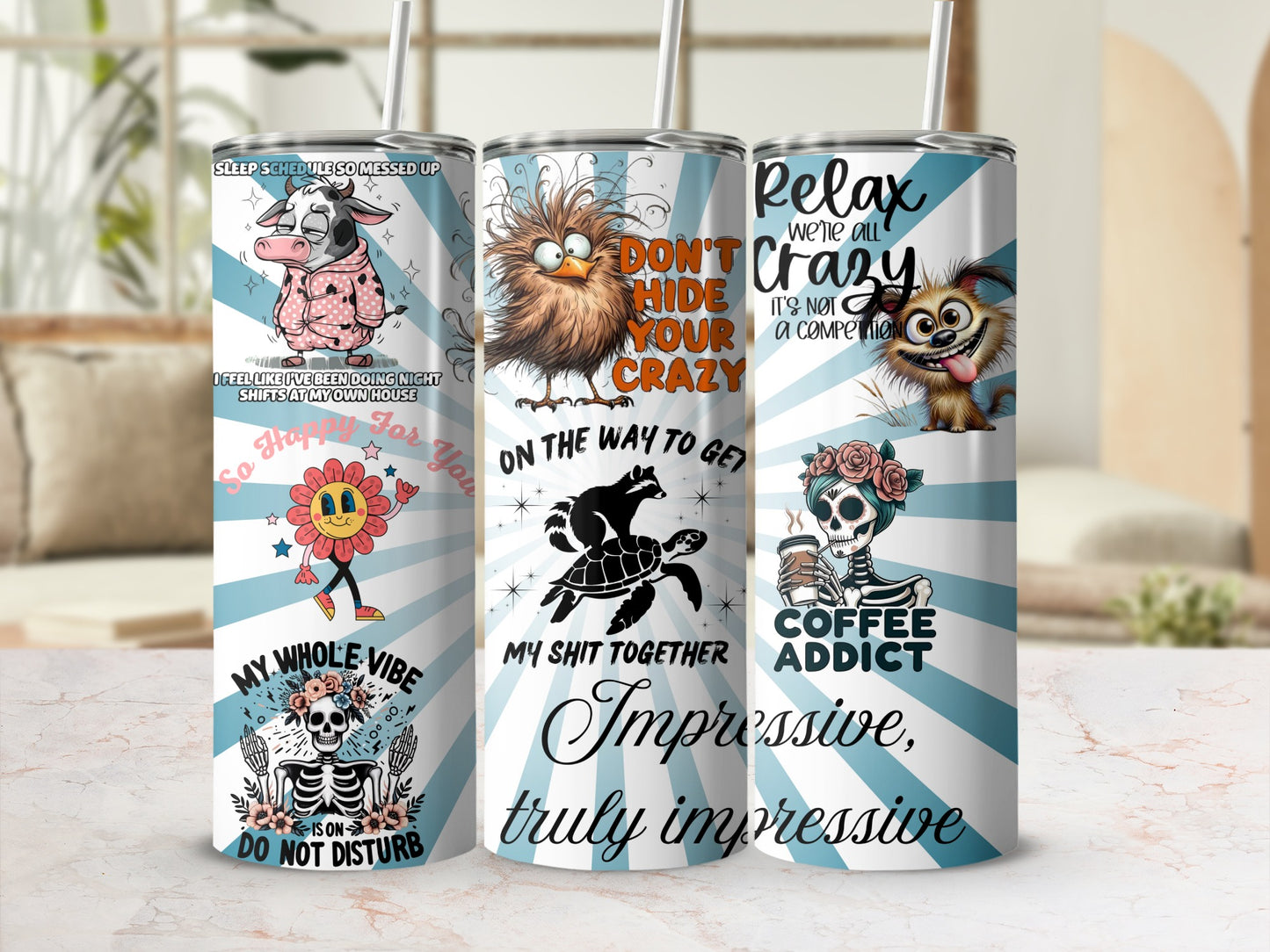 Funny Quotes and Characters Stainless Steel Tumbler