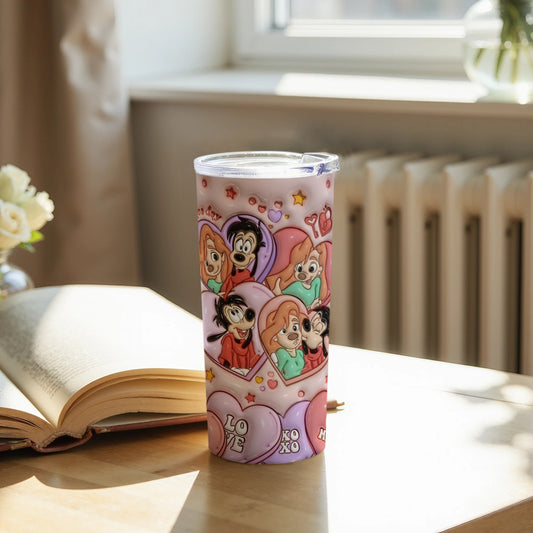 Fun and Colorful Cartoon Character Tumbler with Lid
