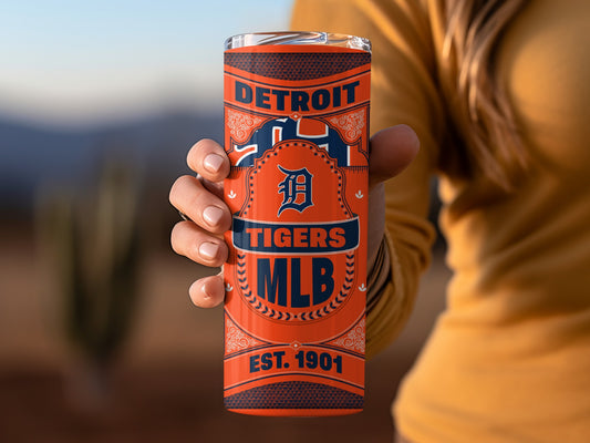 Detroit Tigers MLB Established 1901 Logo Image Tumbler