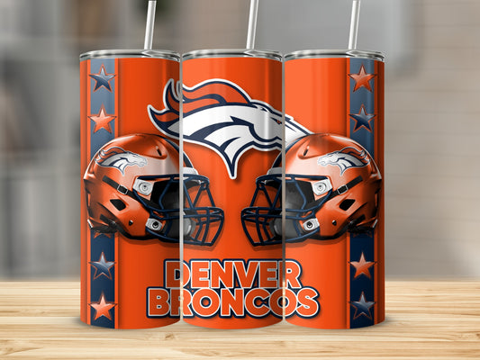 Denver Broncos Football Helmets and Logo Team Tumblers