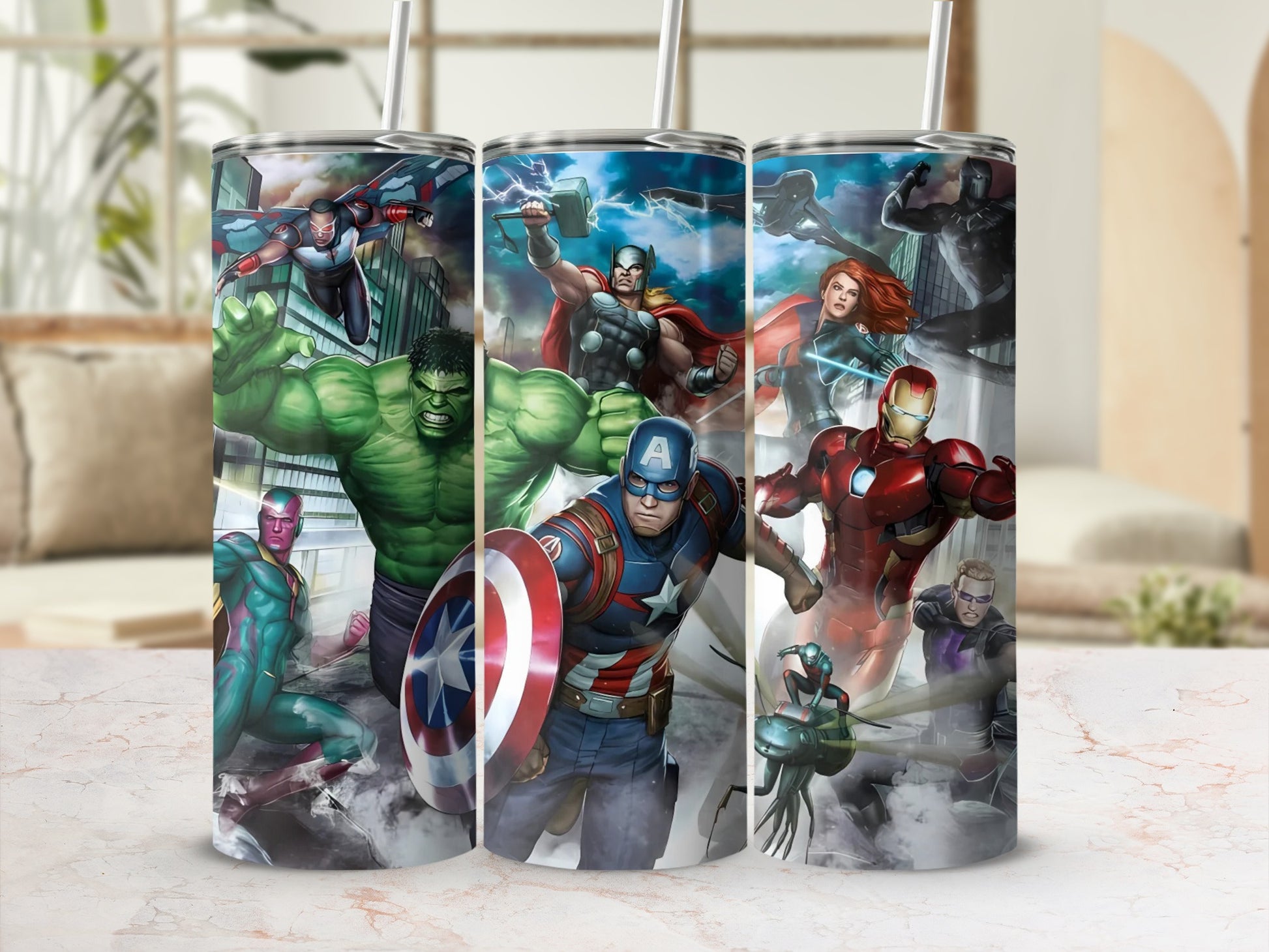 Marvel Avengers Superhero Design Straight Tumbler