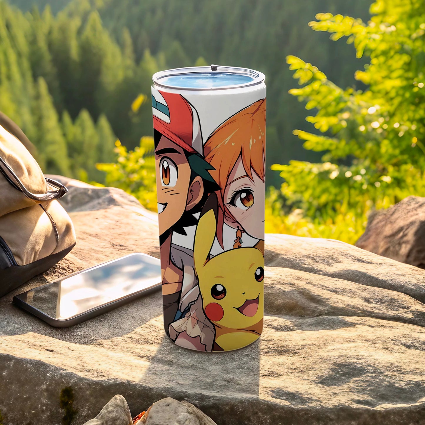 Vibrant Cartoon Character Art Tumbler for Outdoor Use
