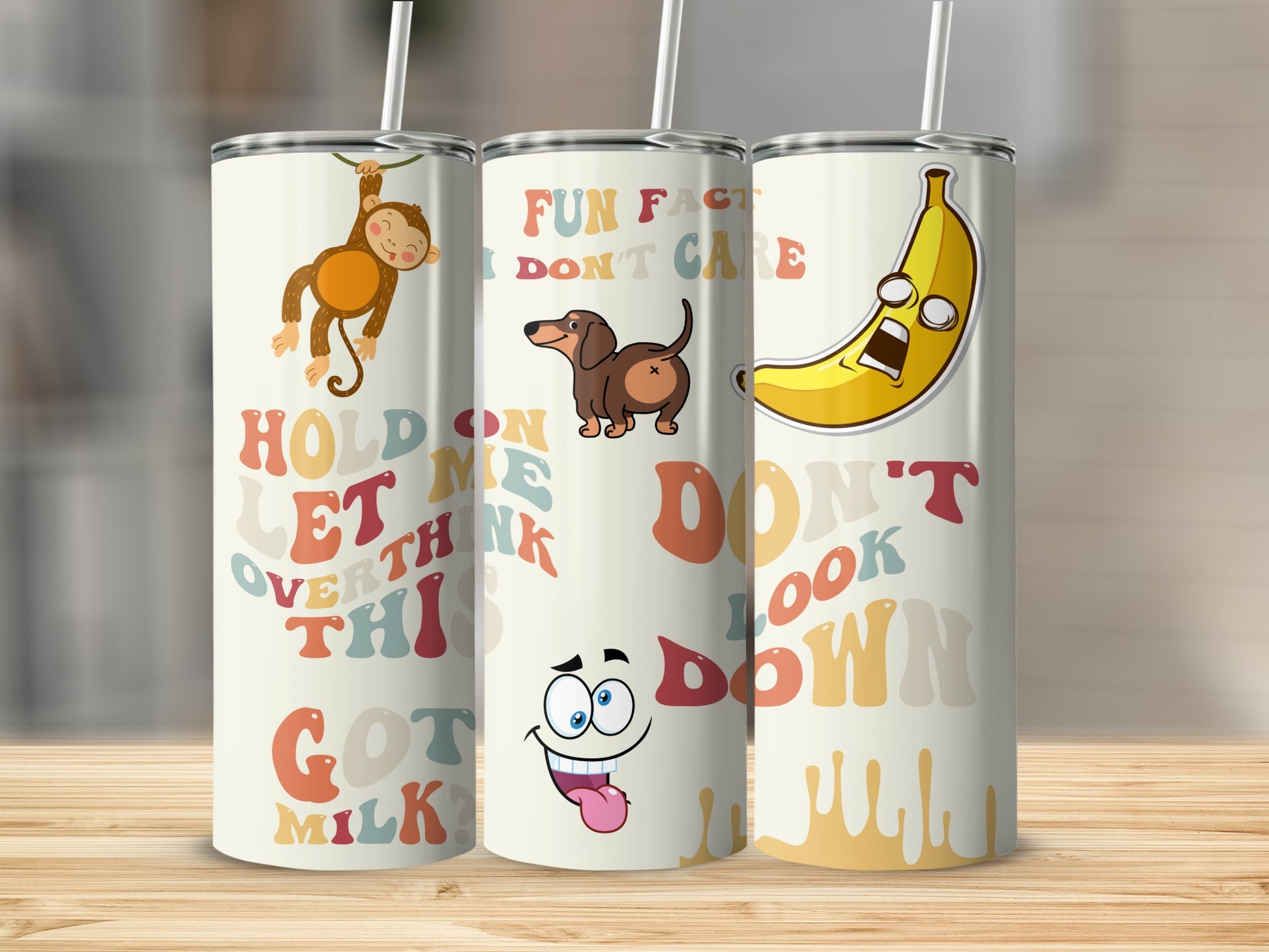 Quirky Animal and Fun Quote Tumblers for Drinks