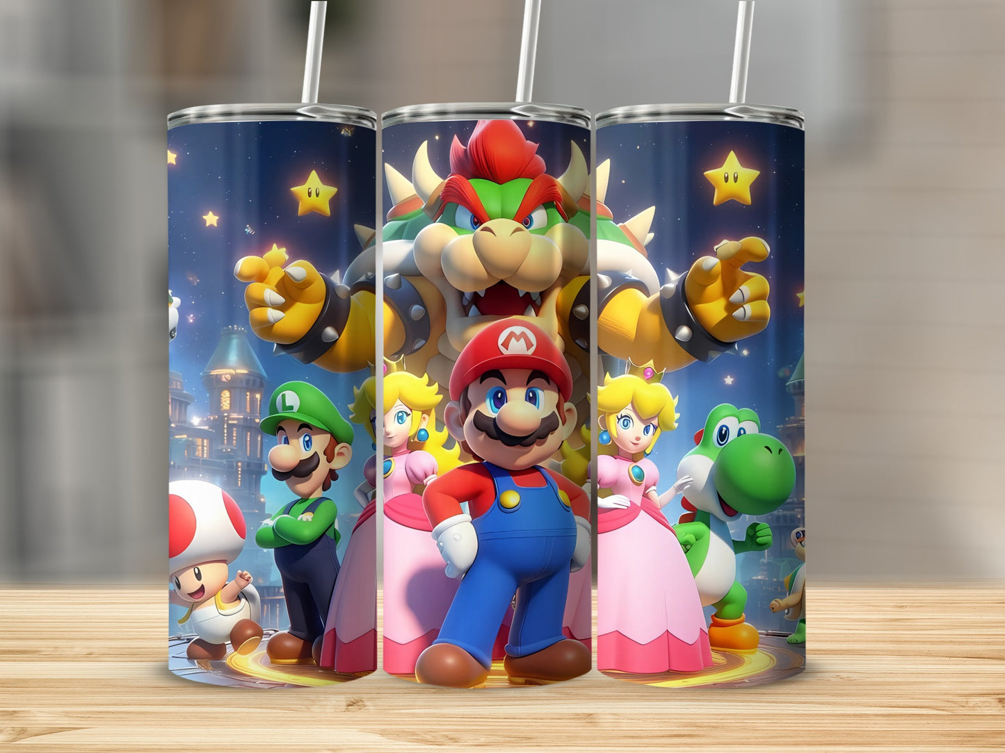 Super Mario Characters Stainless Steel Tumbler Cups