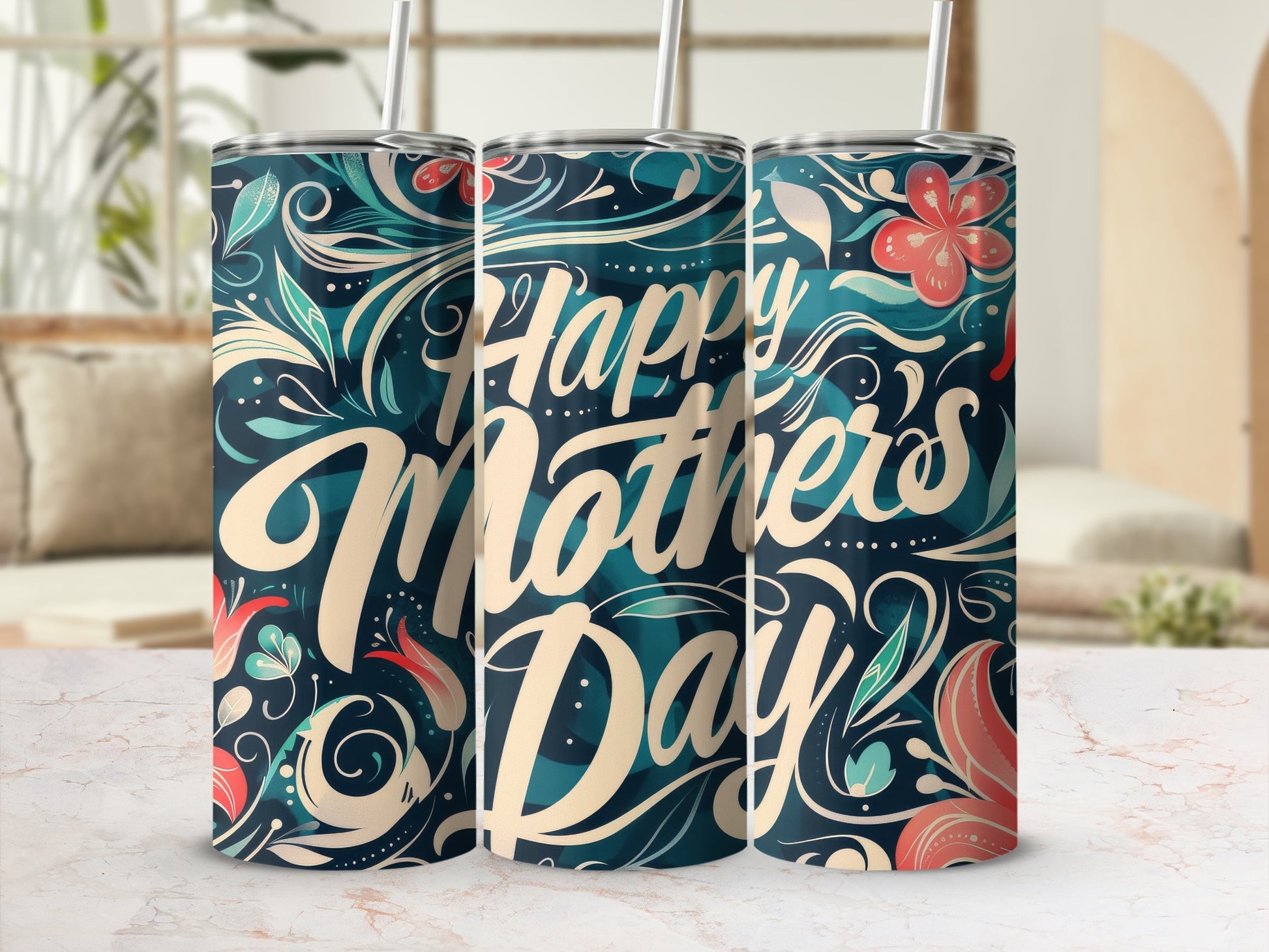 Happy Mother's Day Floral Insulated Tumbler