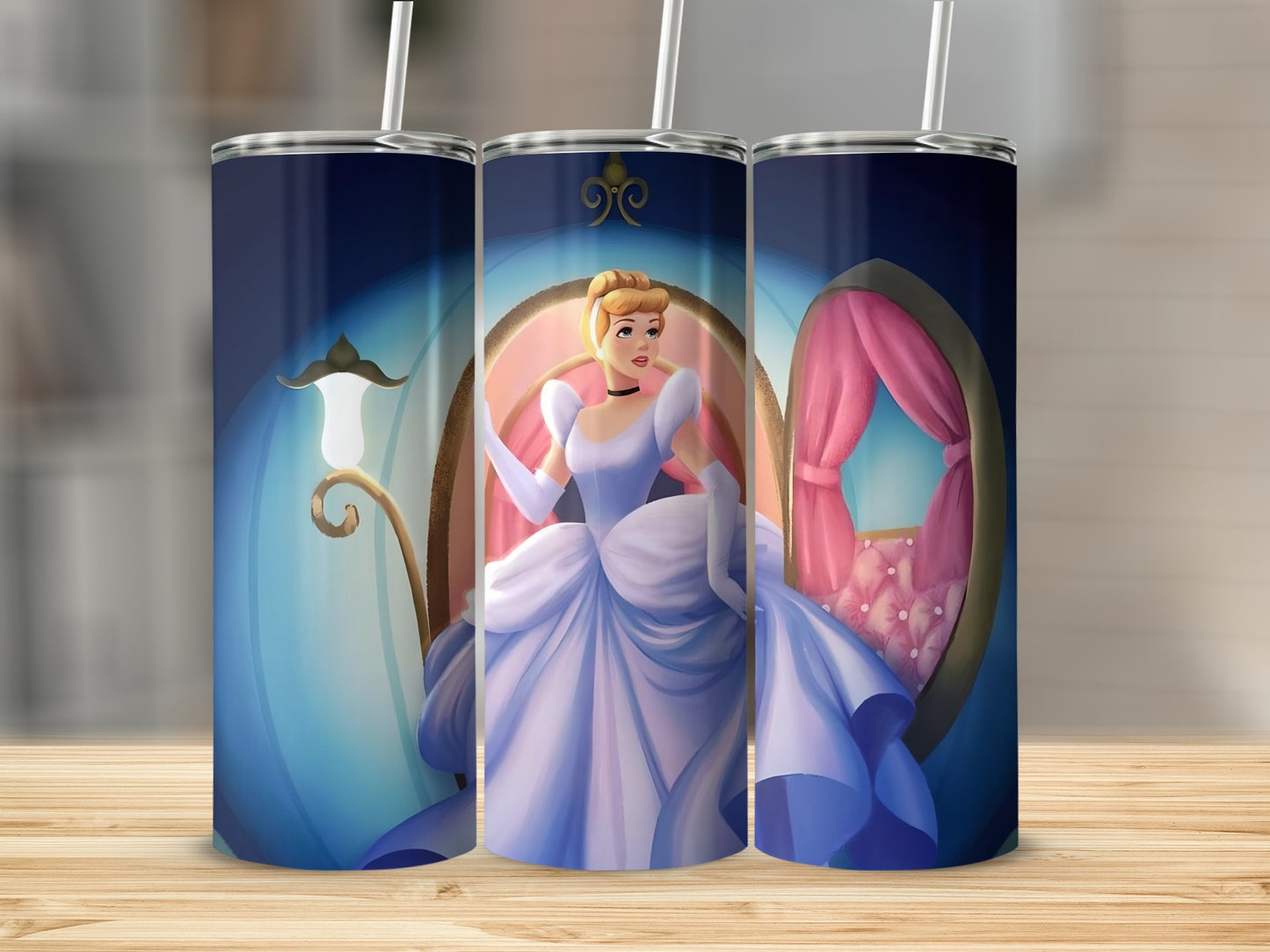 Elegant Princess in Carriage Design Insulated Tumbler