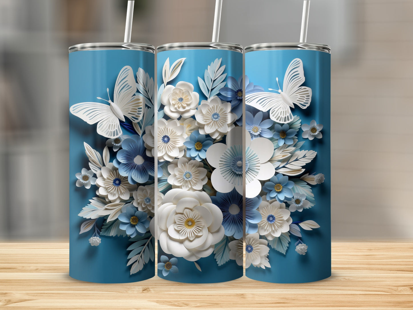 White Butterfly Blue Floral Layered Papercraft product type
butterfly design
floral pattern
blue tumbler
white flowers
paper cut art
layered design
spring theme
elegant drinkware
nature inspired
unique gift
tumbler cup
custom tumbler
beautiful butterfly
flower bouquet
artistic design
drink accessory
summer vibes
blue white pattern
aesthetic tumbler
craft design