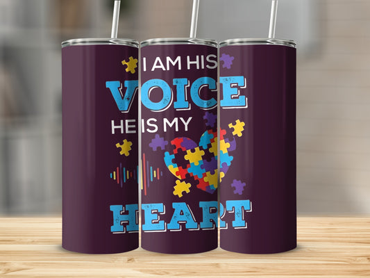 I Am His Voice He Is My Heart Tumbler product