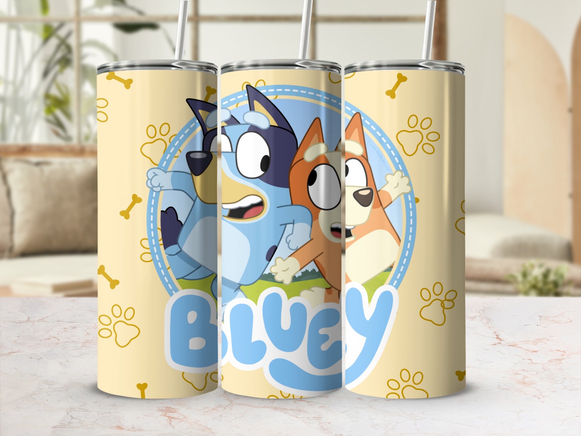 Bluey Cartoon Character Design Tumbler  Kids Cup