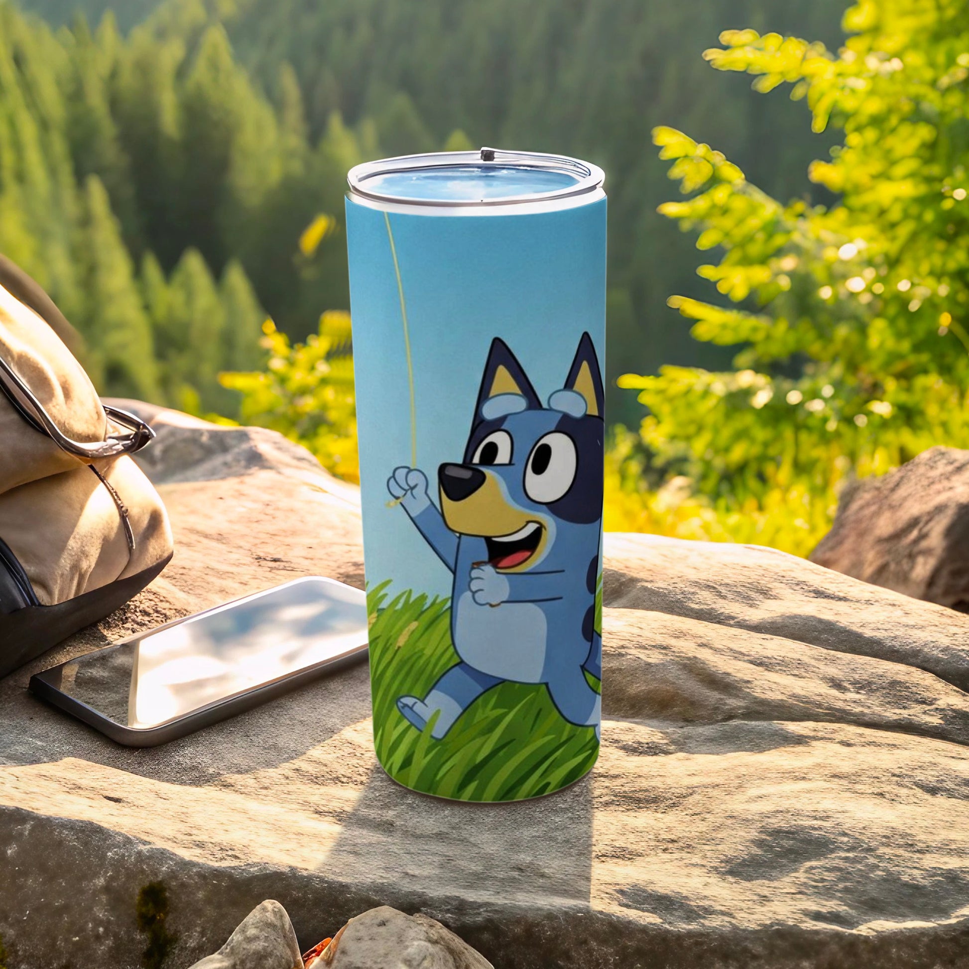 Cute Cartoon Character Outdoor Scene on Tumbler