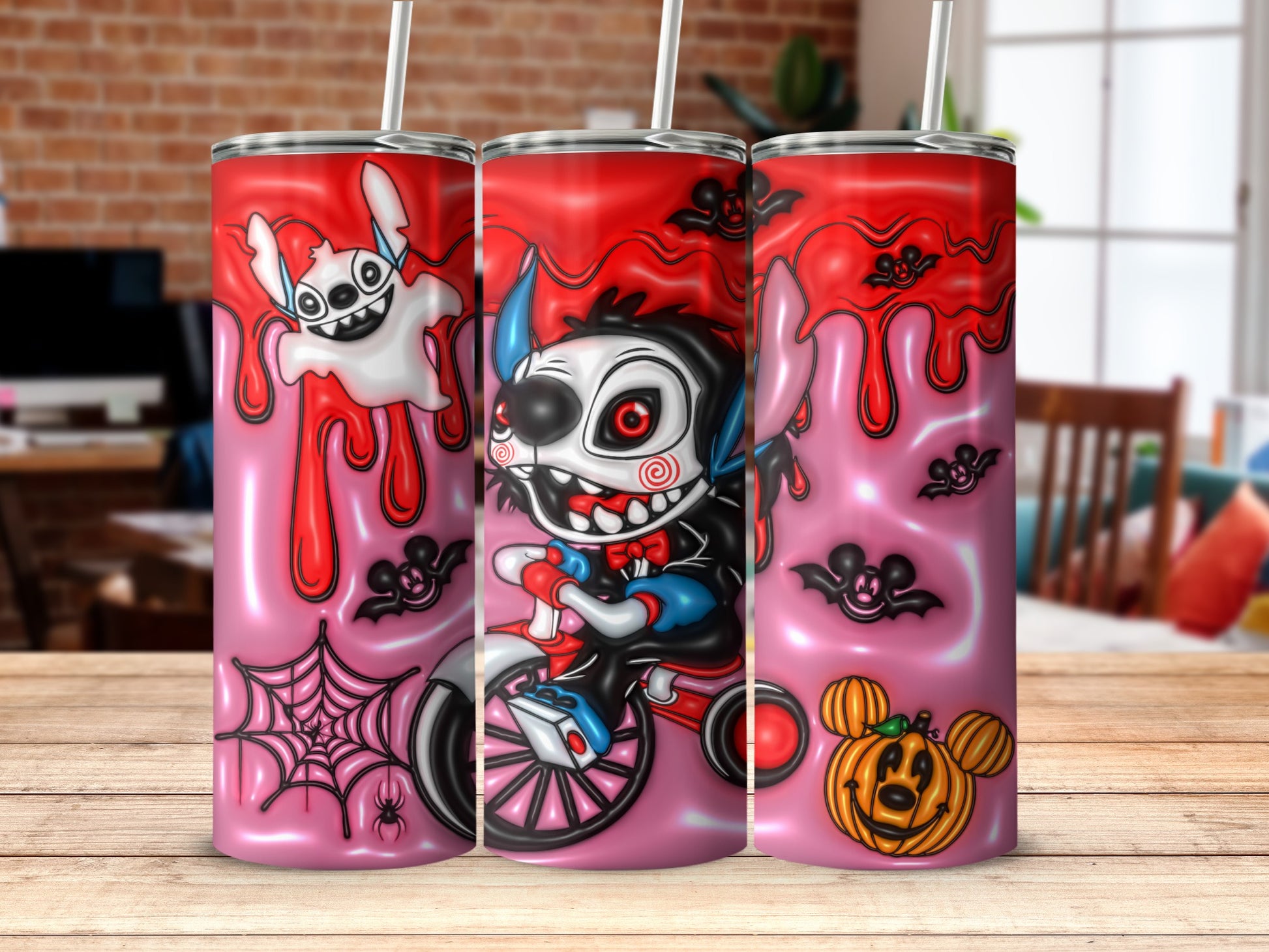 Halloween Spooky Cartoon Character Tumbler Design