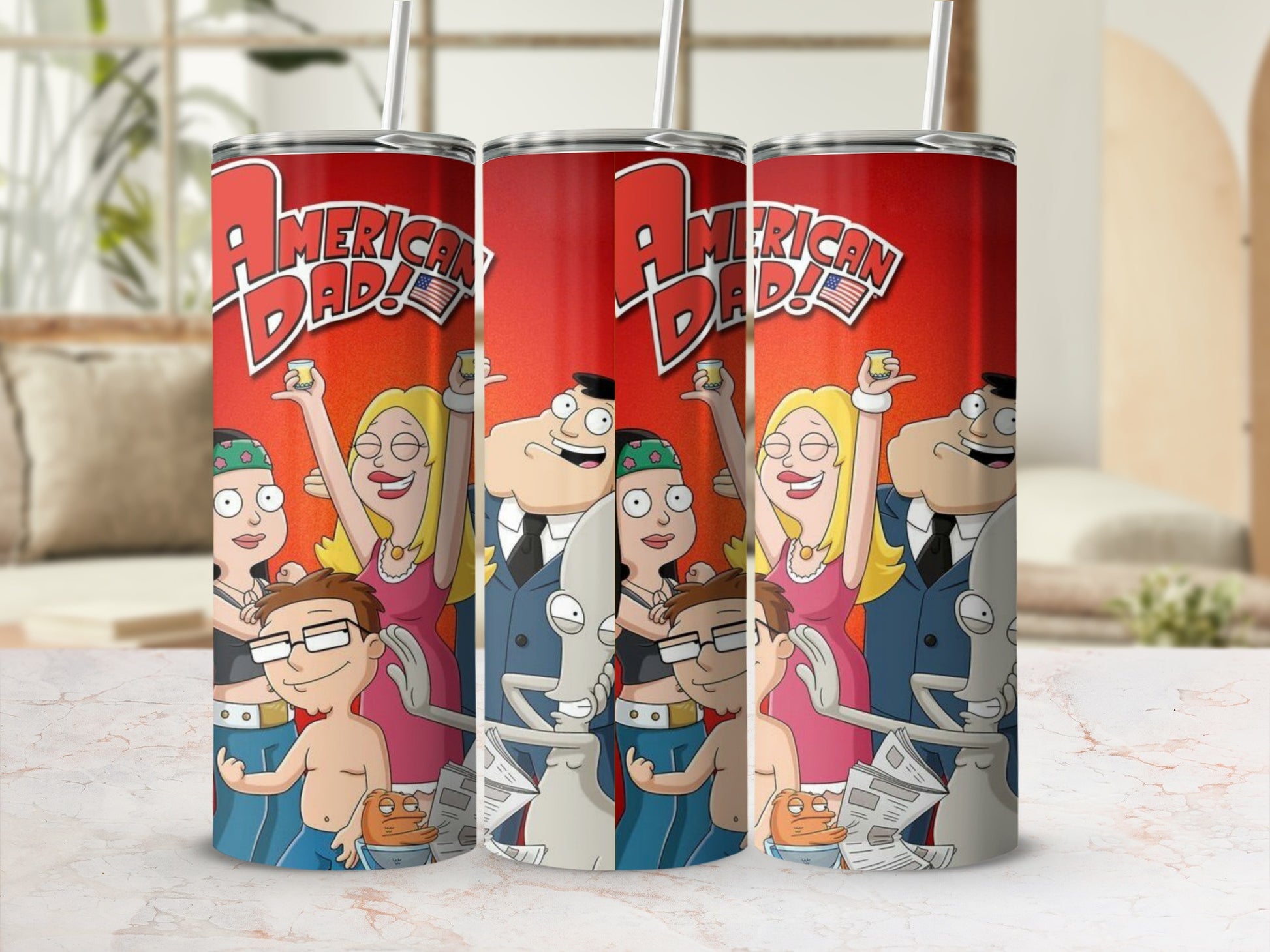 American Dad! Cartoon Characters Tumbler Cup