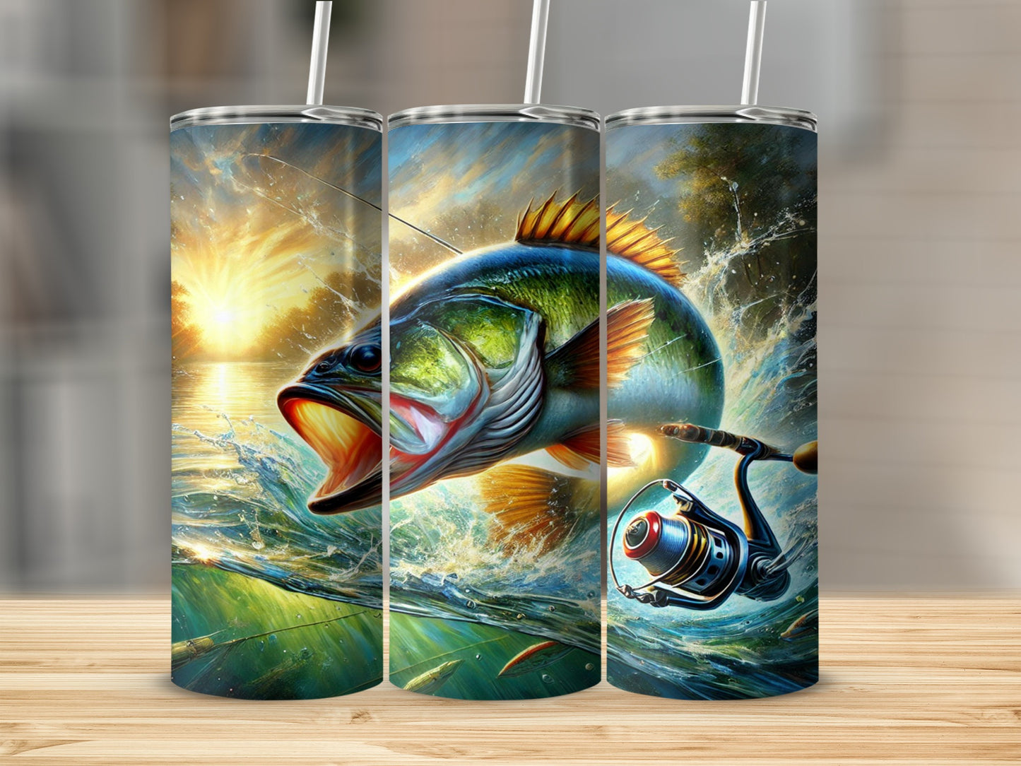 Stunning Fishing Adventure Tumbler With Nature Scenery
