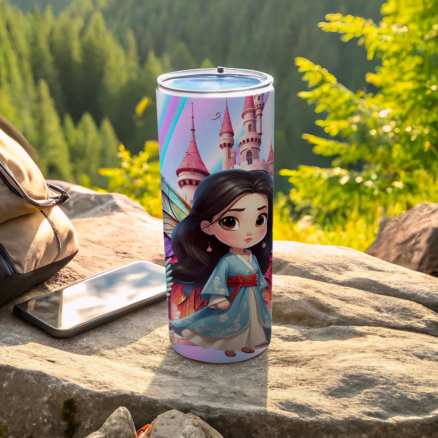 Fairy Tale Princess Castle Design Tumbler Cup