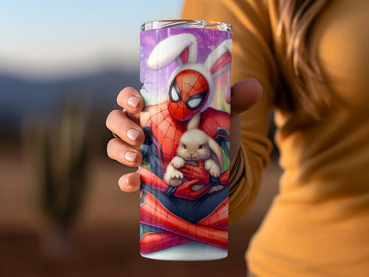Spider Hero in Bunny Costume with Rabbit Tumbler