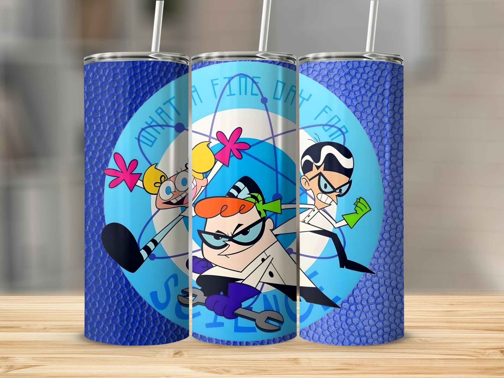 Colorful Cartoon Characters Fine Day for Science Tumbler