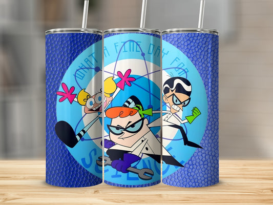 Colorful Cartoon Characters Fine Day for Science Tumbler