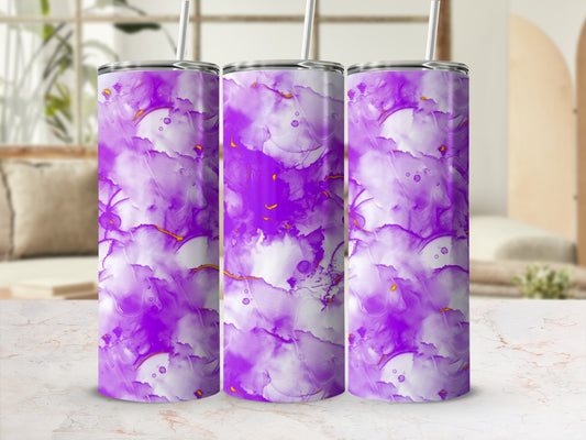 Abstract Purple Gold Ink Flow Artistic Design product type
