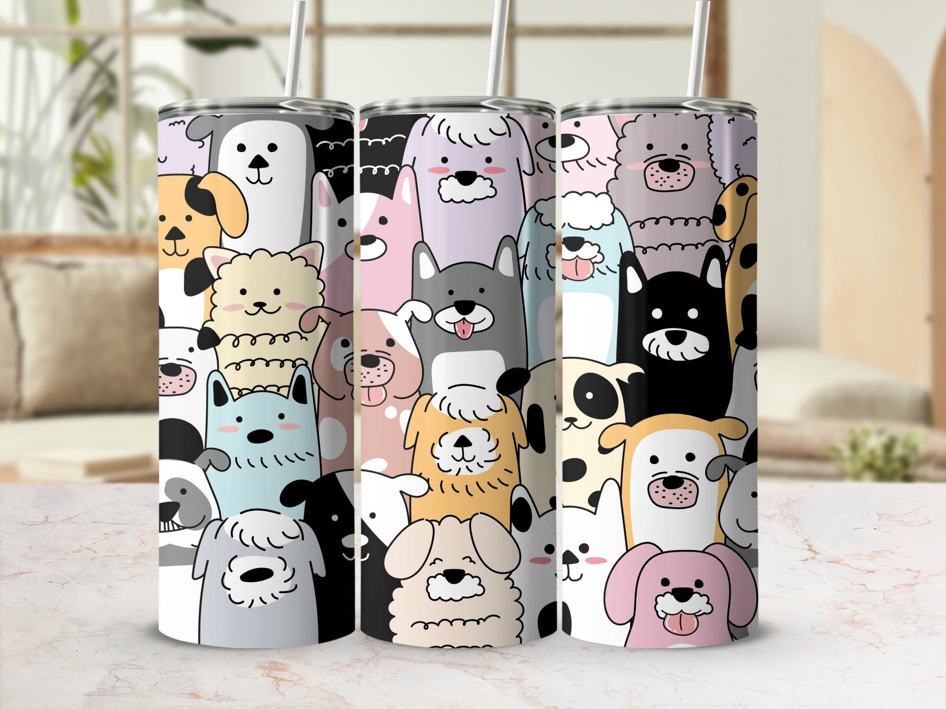 Cute Colorful Cartoon Dogs Pattern product type