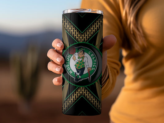 Boston Celtics Logo with Stylish Green Accents Tumblers