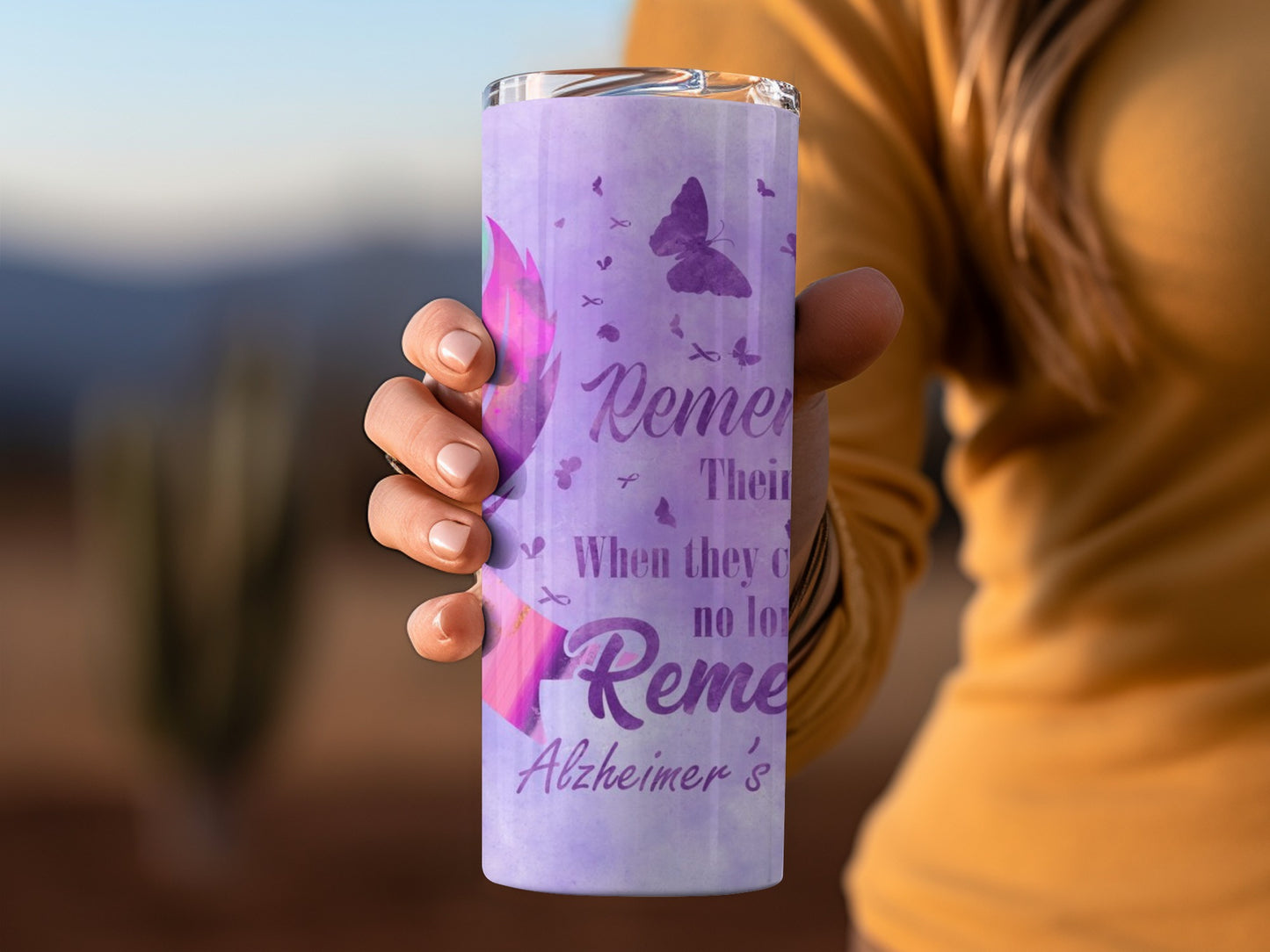 Remember Alzheimer's Awareness Tumbler Cup
