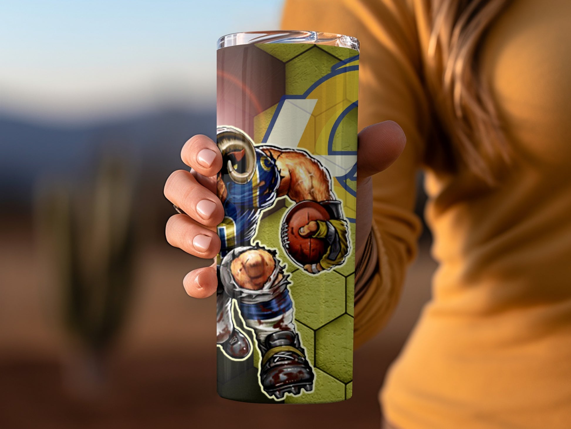 Futuristic Robot Warrior Design Tumbler Cup