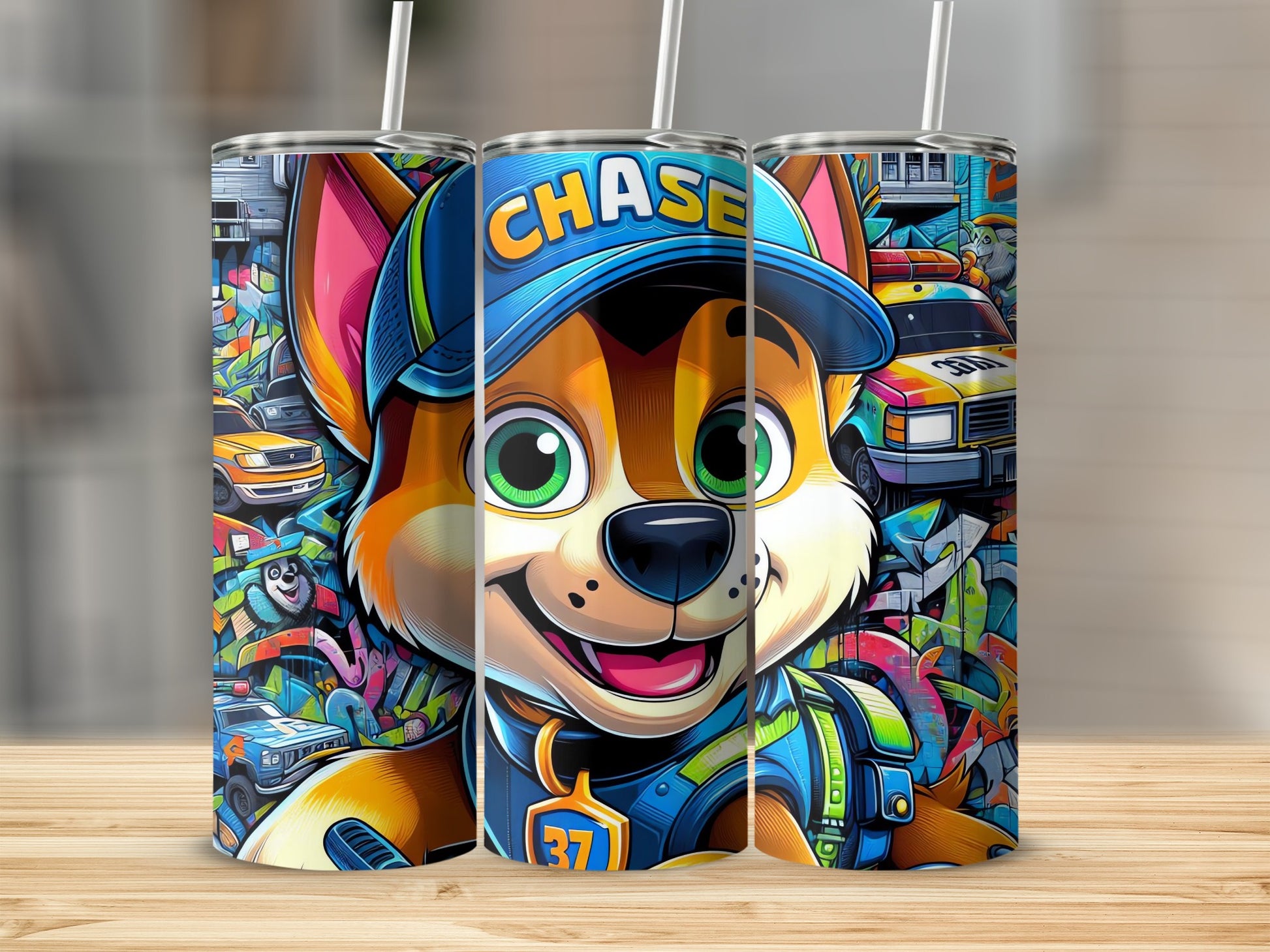 Chase the Police Dog Cartoon Character Tumbler