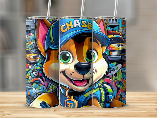 Chase the Police Dog Cartoon Character Tumbler