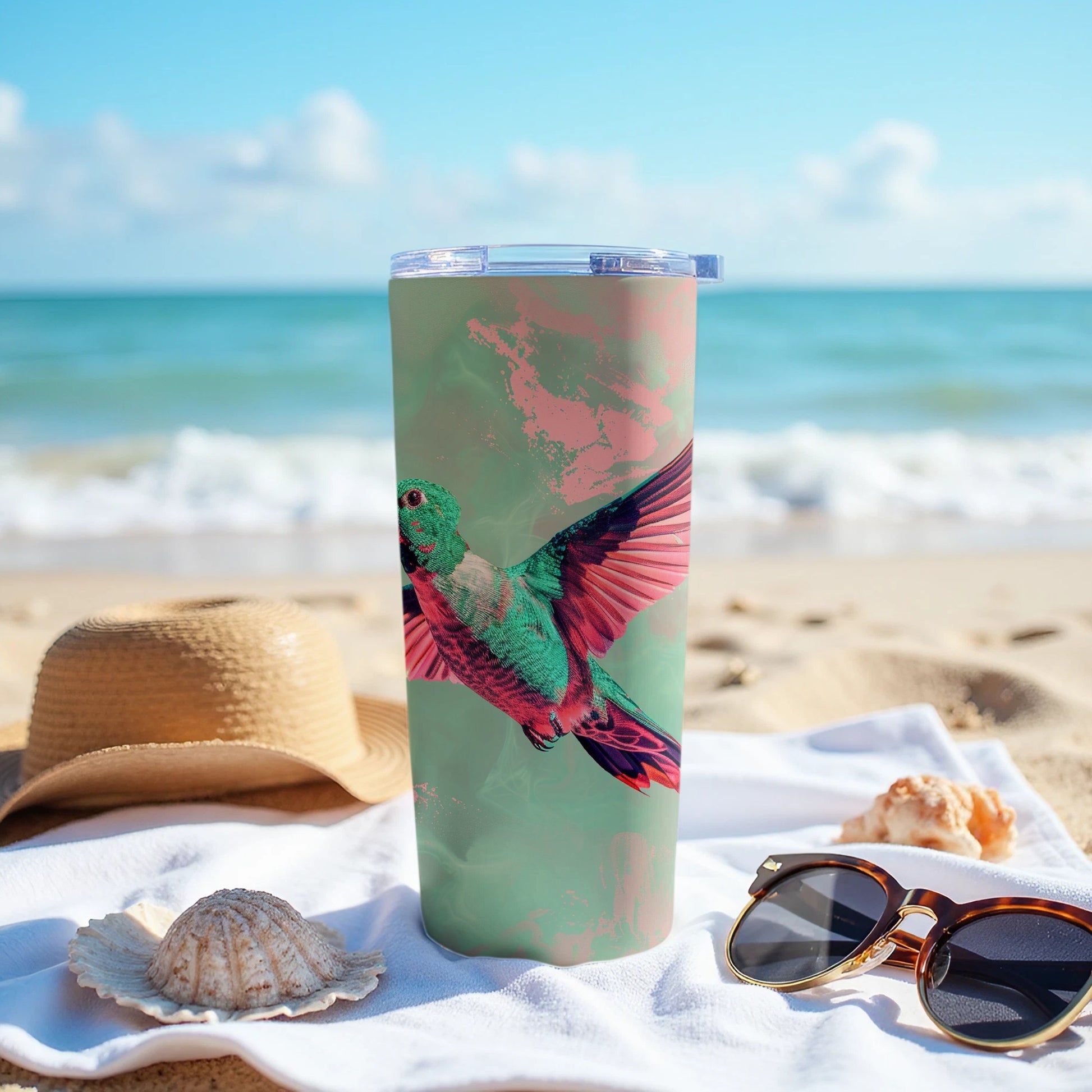 Vibrant Hummingbird Beach Travel Tumbler product type
Tumbler, HummingbirdArt, TropicalBird, BeachLife, OceanVibes, SummerEssential, TravelMug, VibrantColors, WildlifeDesign, NatureLover, Drinkware, InsulatedCup, GiftIdea, UniquePrint, OutdoorGear, VacationReady, ExoticBird, ColorfulDrinkware, BirdLover, CoastalStyle
