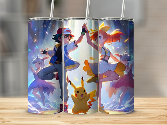 Vibrant Characters Scene Artwork Tumbler