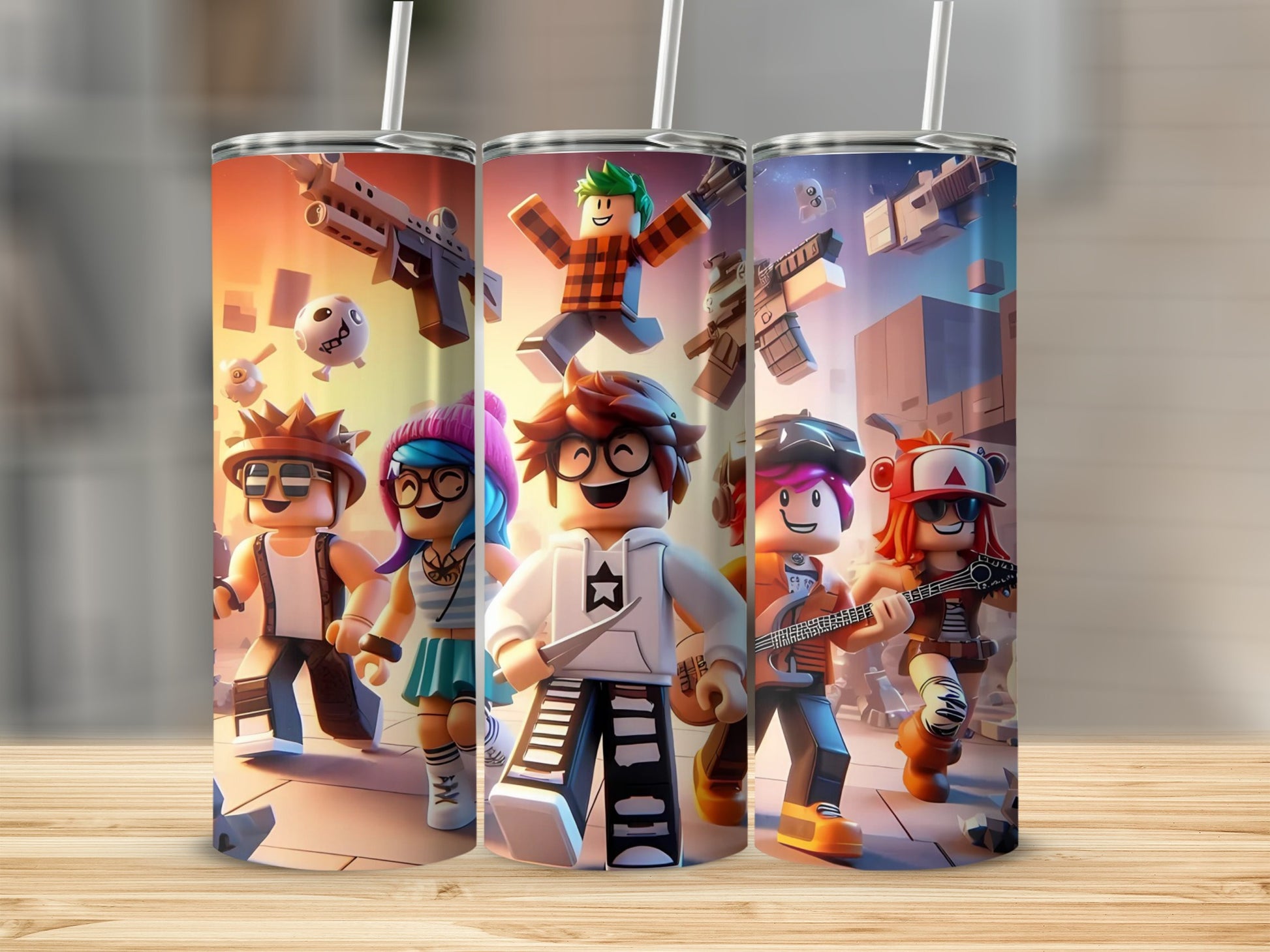 Colorful Gaming Characters Themed Tumbler Product