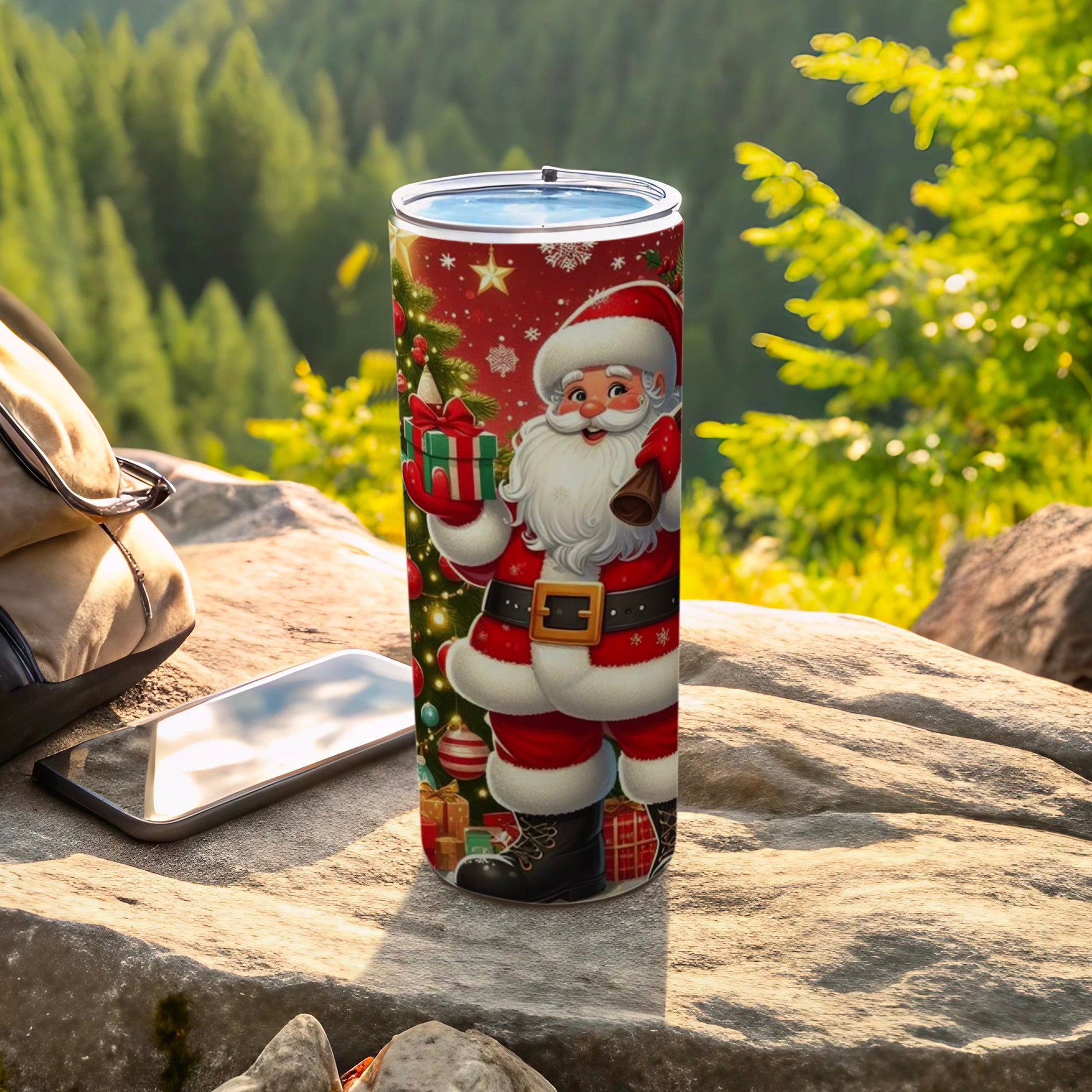 Festive Santa Tumbler Christmas Travel Mug Gift Tumbler